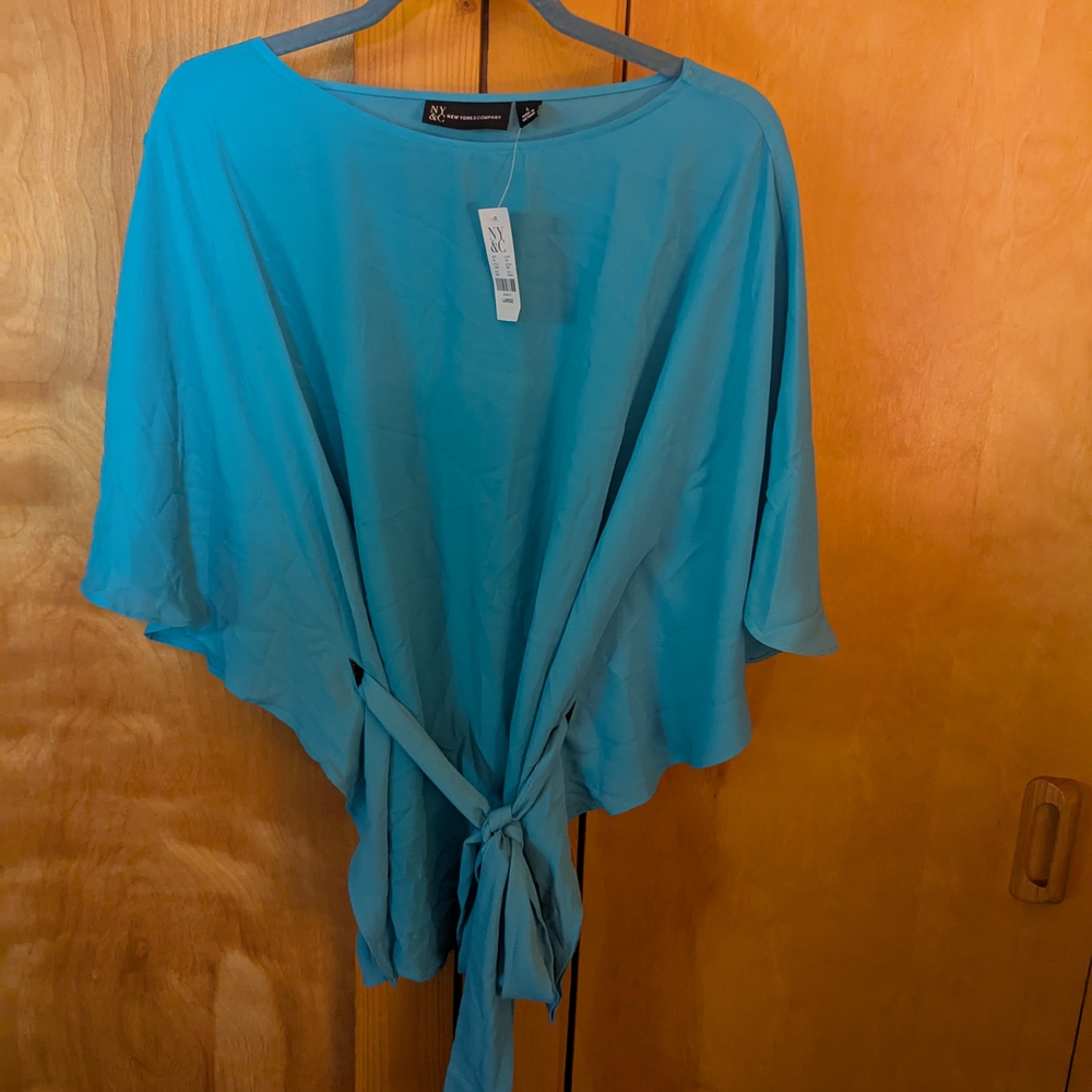 New York & Company Blue Blouse